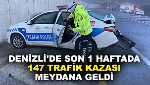 Denizli'de Son 1 Haftada 147 Trafik Kazası Meydana Geldi