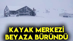 Denizli Kayak Merkezi beyaza büründü