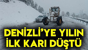 Denizli'ye yılın ilk karı düştü