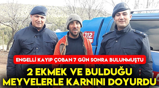 Engelli çoban 2 ekmek ve ormanda bulduğu meyvelerle karnını doyurdu