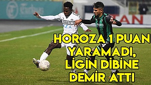 HOROZA 1 PUAN YARAMADI, LİGİN DİBİNE DEMİR ATTI