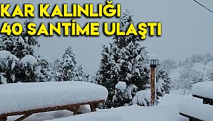 Kar kalınlığı 40 santime ulaştı