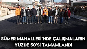 Sümer Mahallesi’nde çalışmaların yüzde 50’si tamamlandı