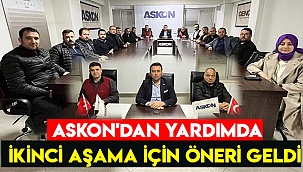 ASKON'dan yardımda ikinci aşama için öneri geldi