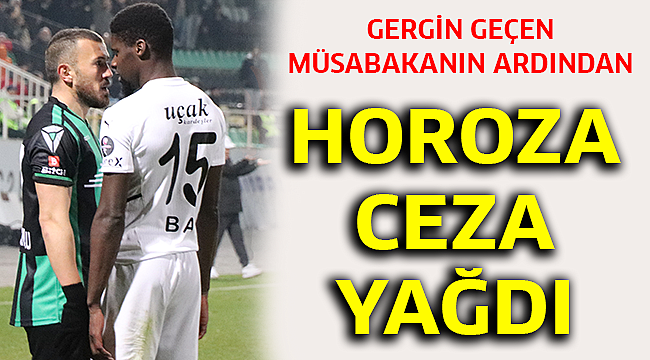 Horoza ceza yağdı