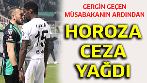 Horoza ceza yağdı
