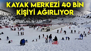 Kayak merkezi 40 bin kişiyi ağırlıyor