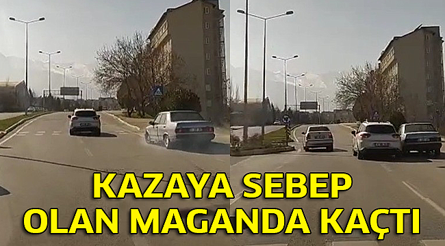 Trafik magandası kazaya sebep olup kaçtı