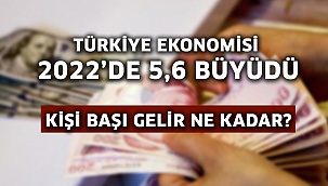 Türkiye ekonomisi 2022’de 5,6 büyüdü