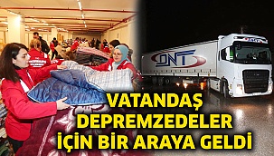 Vatandaş depremzedeler için bir araya geldi