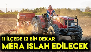 11 ilçede 12 bin dekar mera ıslah edilecek