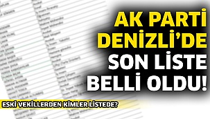 AK Parti Denizli’de son liste belli oldu!