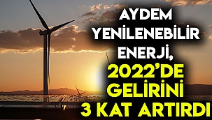 Aydem Yenilenebilir Enerji, 2022’de gelirini 3 kat artırdı