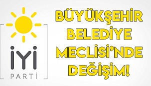 Büyükşehir Belediye Meclisinde değişim!