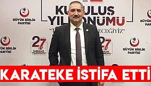 Karateke istifa etti 