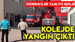 Kolejde çıkan yangında öğrenciler tahliye edildi