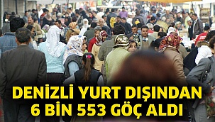 Denizli yurt dışından 6 bin 553 göç aldı