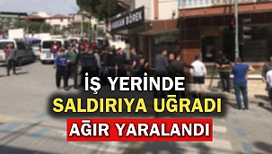 İş yerinde saldırıya uğradı!