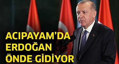 Acıpayam'da Erdoğan önde gidiyor