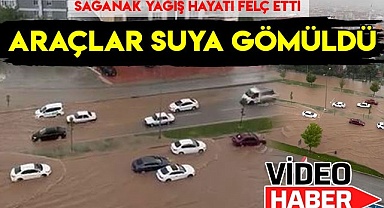 Araçlar suya gömüldü