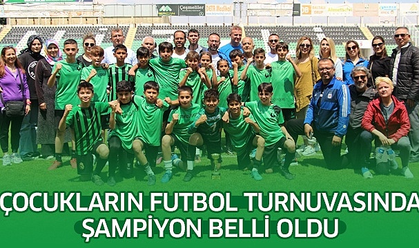 Çocukların futbol turnuvasında şampiyon belli oldu