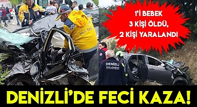 Denizli'de feci kaza!