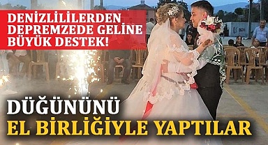 Denizlililerden depremzede geline büyük destek!