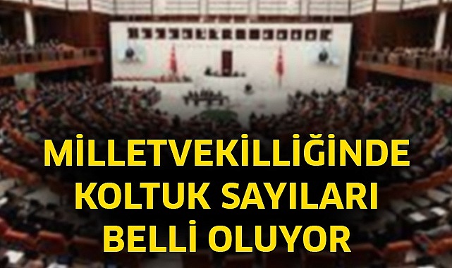 Milletvekilliğinde koltuk sayıları belli oluyor