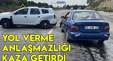 Yol verme anlaşmazlığı kaza getirdi