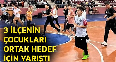 3 ilçenin çocukları ortak hedef için yarıştı