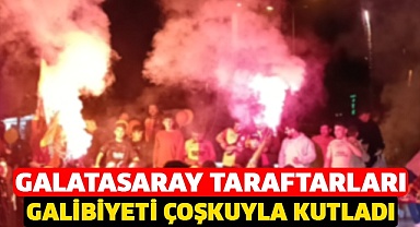 Denizli'de derbi sonrasi Galatasaray taraftarlari sokağa döküldü