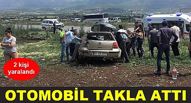 Otomobil takla attı: 2 yaralı