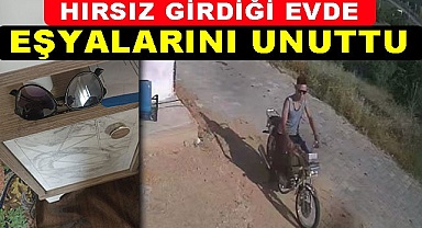 Hırsız girdiği evde eşyalarını unuttu