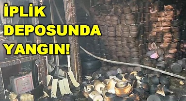 İplik deposunda yangın!