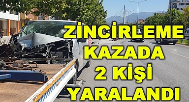 Zincirleme kazada 2 kişi yaralandı