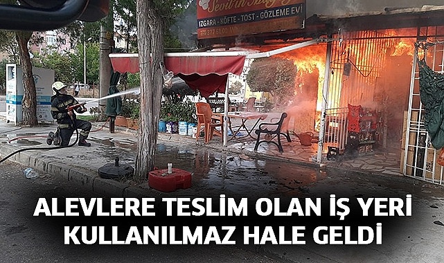 Alevlere teslim olan iş yeri kullanılmaz hale geldi