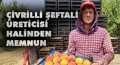 Çivrilli şeftali üreticisi halinden memnun