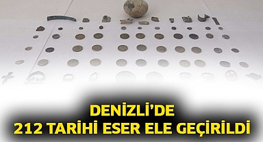 Denizli’de 212 tarihi eser ele geçirildi