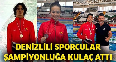 Denizlili sporcular şampiyonluğa kulaç attı