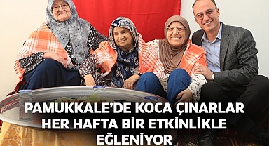 Pamukkale’de koca çınarlar her hafta bir etkinlikle eğleniyor