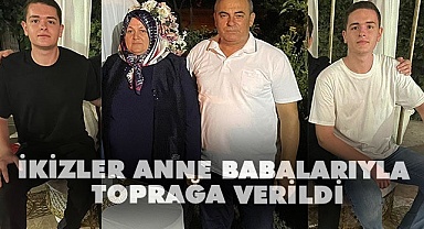 10 yıl sonra gelen ikizler anne babalarıyla yan yana toprağa verildi