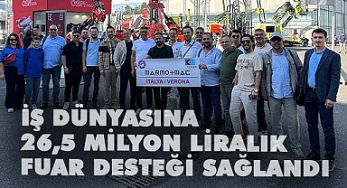 26,5 milyon liralık de destek sağlandı