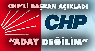 CHP'li başkan seçimlerde aday olmadığını açıkladı