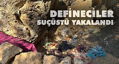 Jandarma kaçak kazı yapan definecileri suçüstü yakaladı