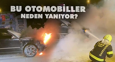 Otomobil bir anda alev aldı