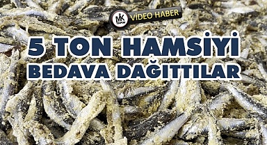 Denizli hamsiye akın etti 5 ton hamsi dağıtıldı