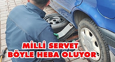 Kimliği belirsiz şahıslar araçlara zarar verdi