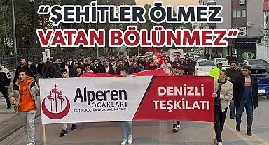 Alperenler şehitler için yürüdü