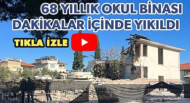 Buldan'da depreme dayanıksız okul yıkıldı