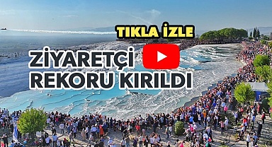 Pamukkale'de ziyaretçi rekoru kırıldı